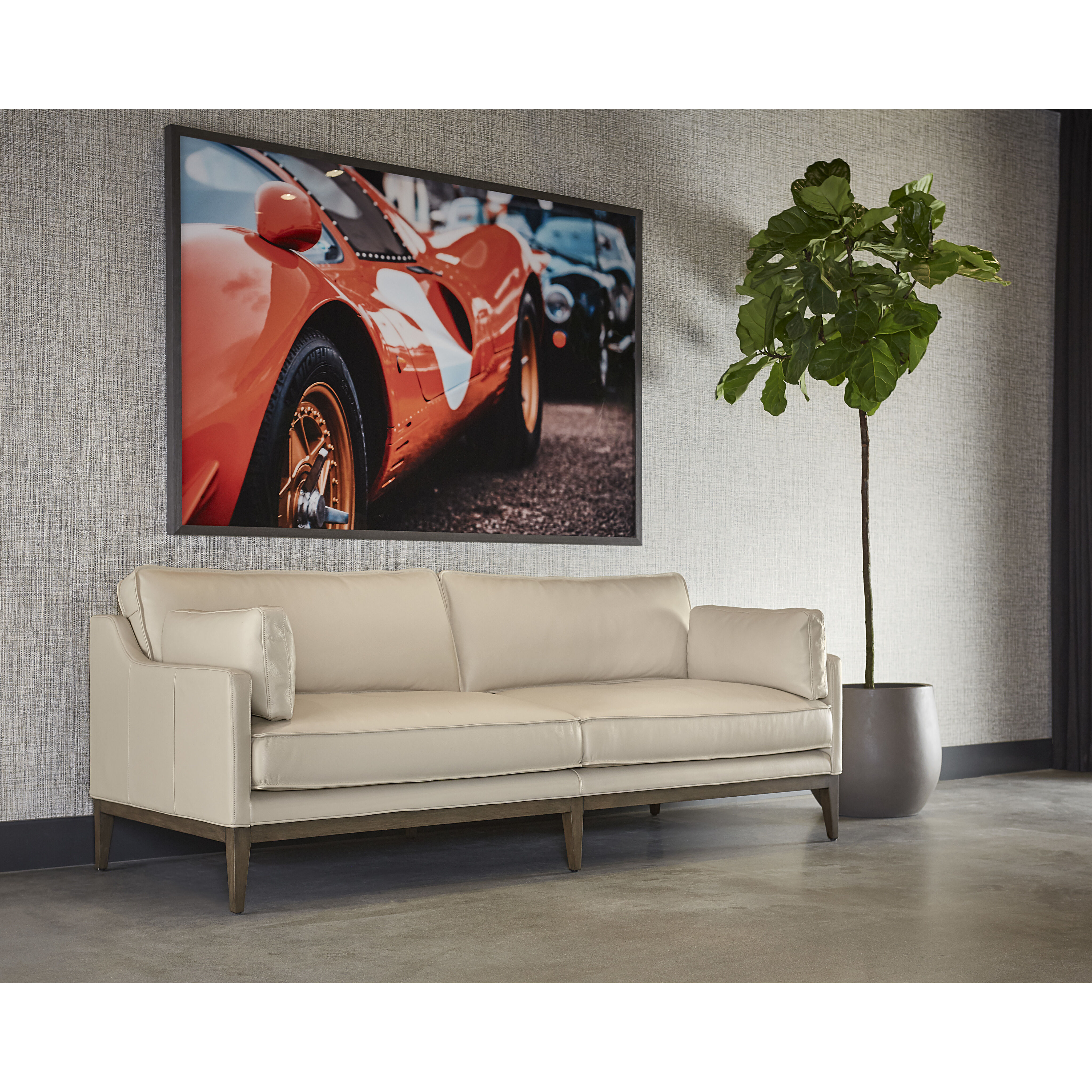 Mackenzie Astoria Cream Leather Sofa